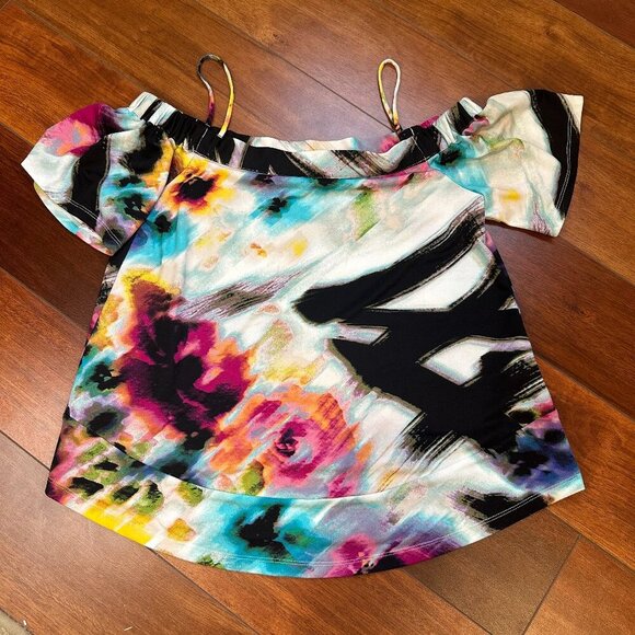 Watercolor Womens Blouse Size Small NYFW inspired - Picture 1 of 6